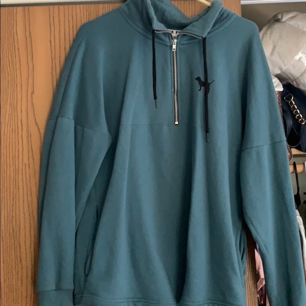 VS pink quarter zip